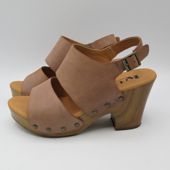 Kork-Ease Shoes - KORKS Kork Ease LEATHER Wood PLATFORM Boho SANDALS